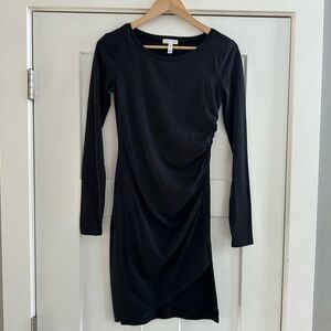 Leith Black Long Sleeve Mini Dress
